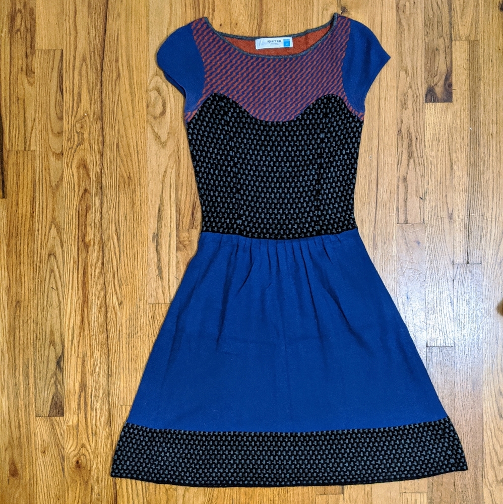 Anthropology wool and viscose dress